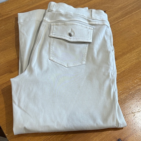 SPANX Ankle-Length Twill Pants - Cream - Picture 12 of 13